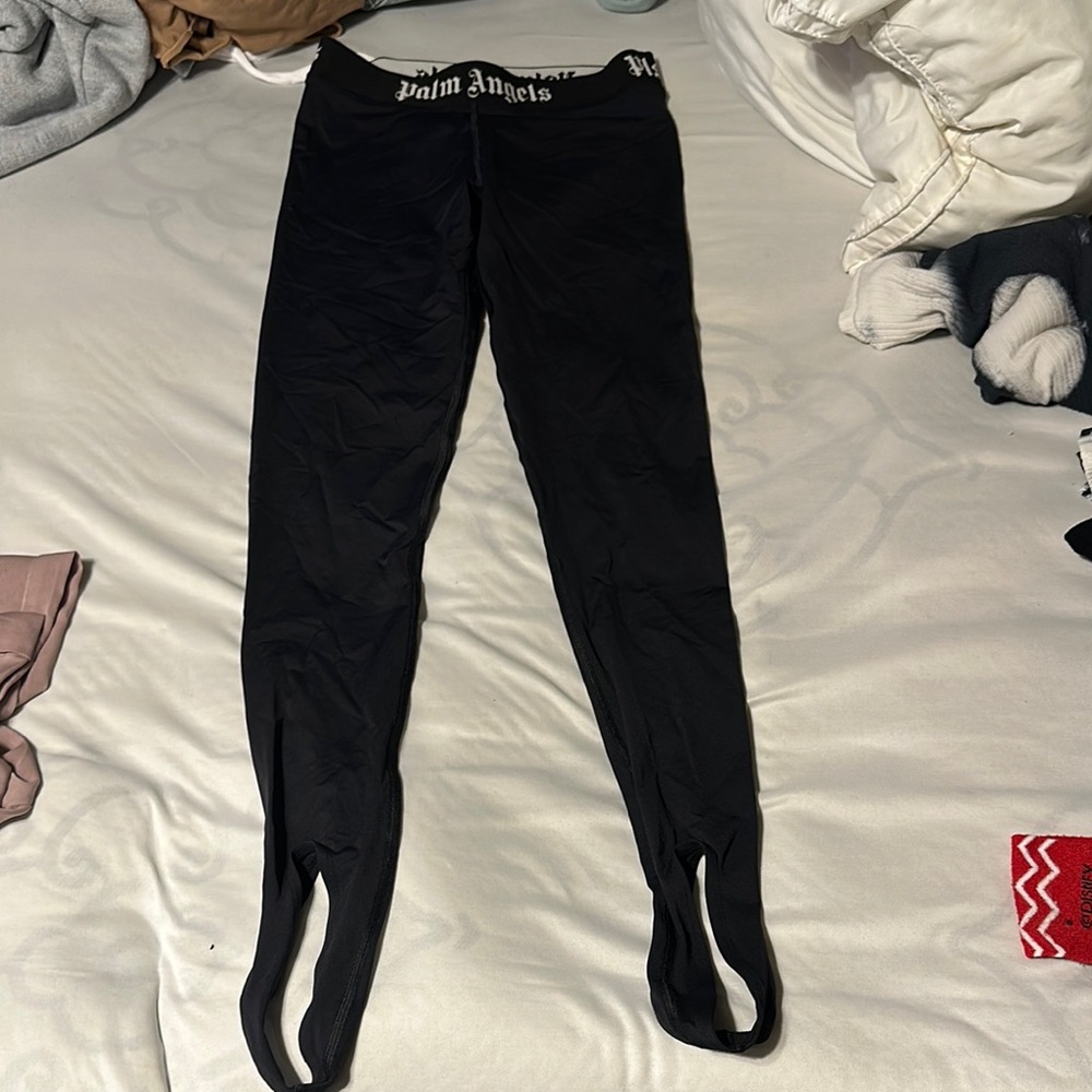 Palm Angels Black Stirrup Leggings